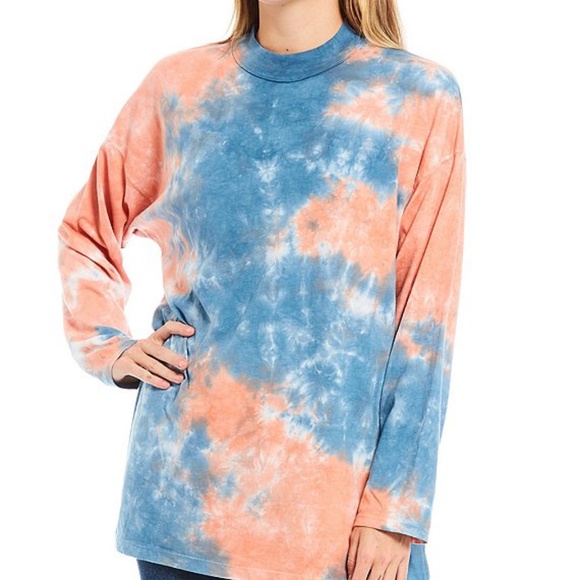 Free People Tops - HP💝Free People Tie Dye l/s tee Cotton Candy xs bust flat 21”